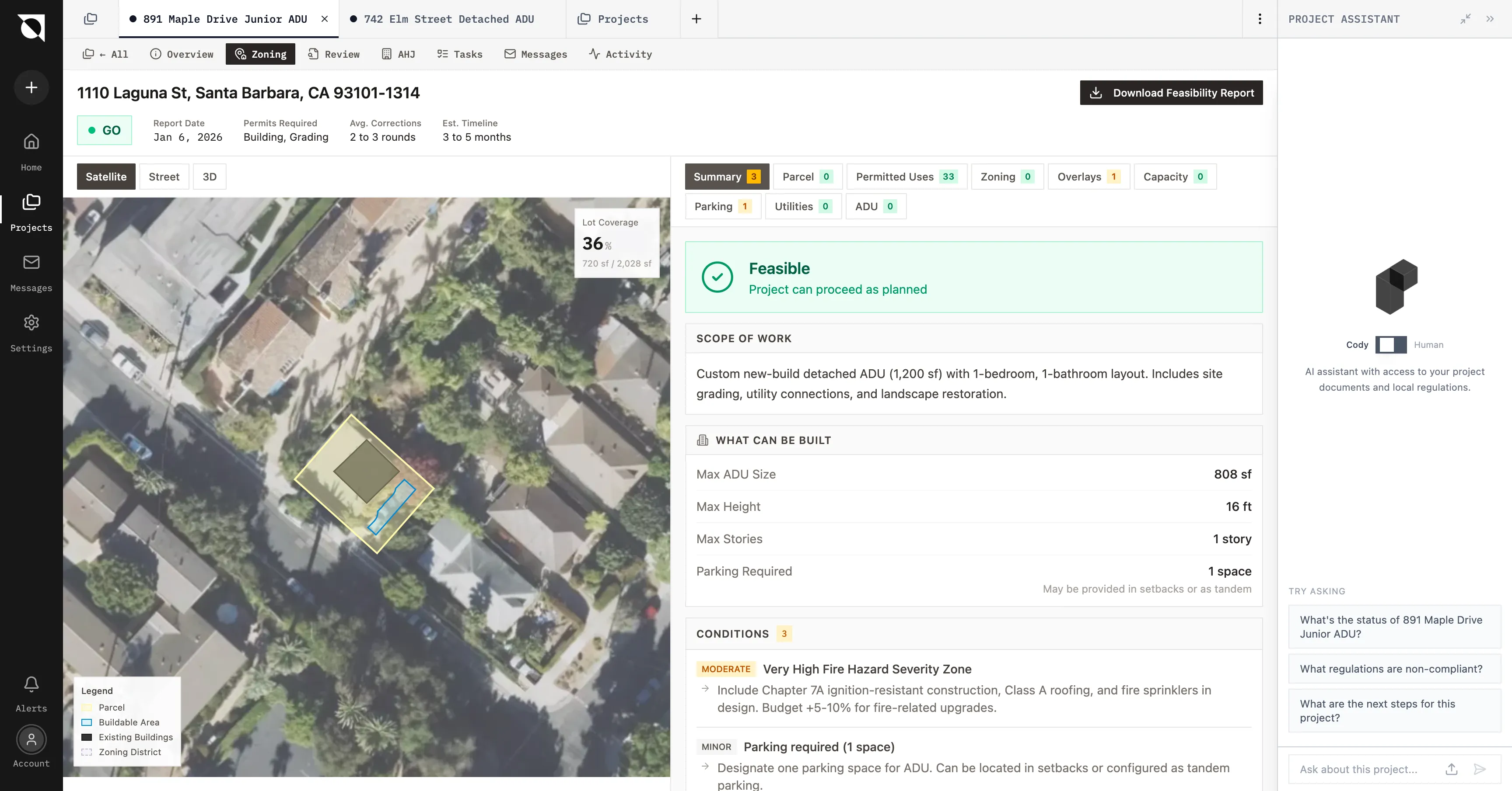 Rescope Rezone interface